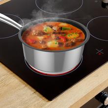 Polka Classy 16 Pot Steel Cazo de 16 x 7,6 cm de diámetro y Capacidad de 1,3 L. Tapa de cristal templado y acero inoxidable. Apto para horno hasta 230ºC sin tapa y todo tipo de cocinas.