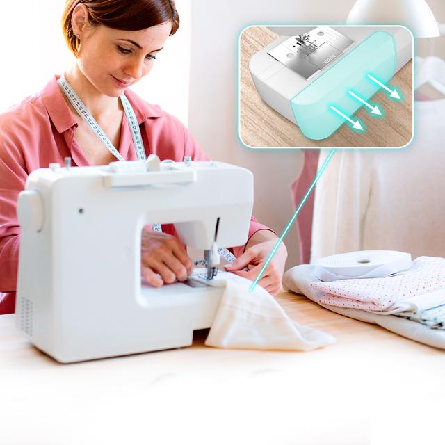 BelleCouture 1500 Máquina de coser con 15 puntadas para principiantes y kit de accesorios