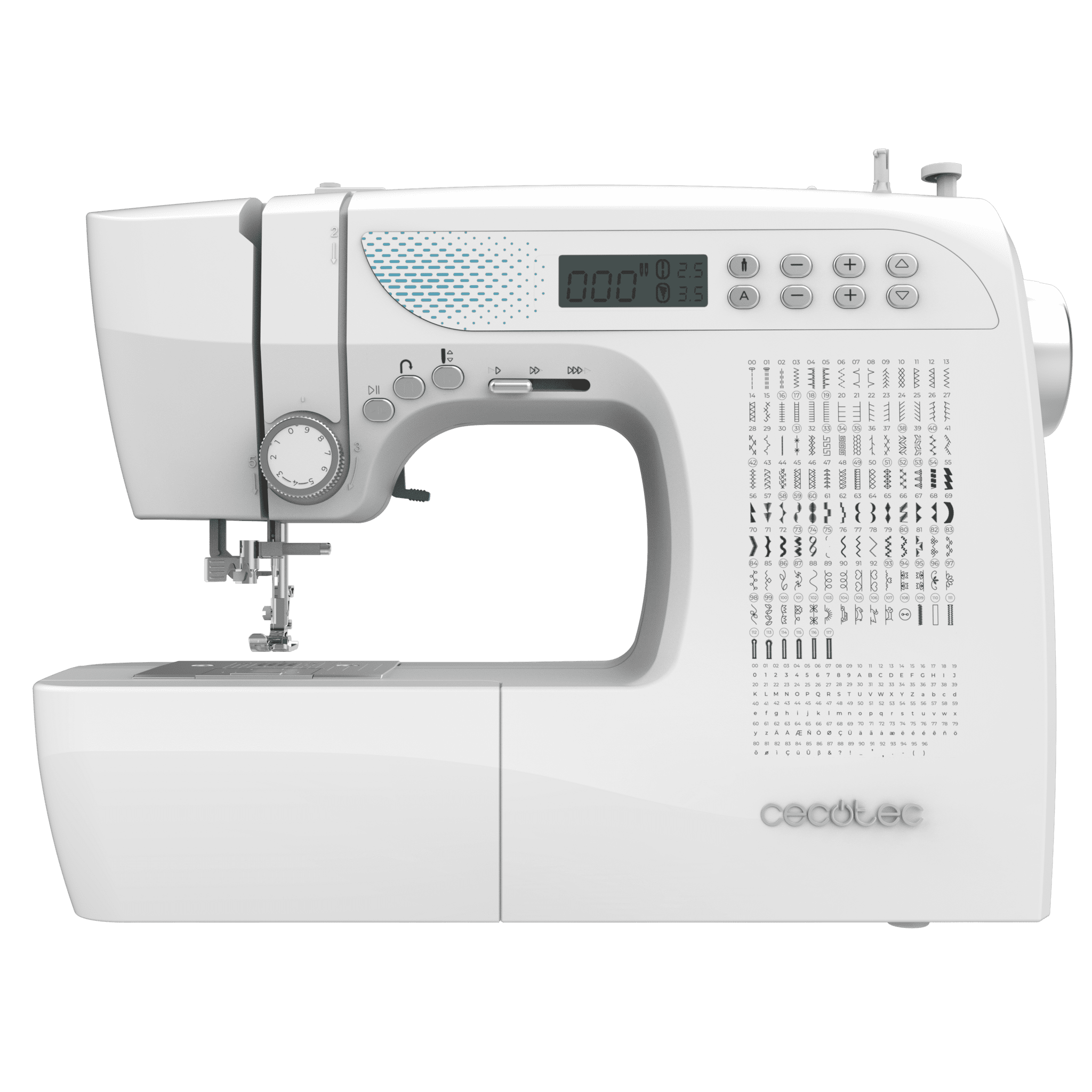 BelleCouture 21500 Nähmaschine mit 215 Stichen für Fortgeschrittene und Zubehörset.