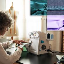 BelleCouture OverLock Remalladora de 1100 rpm de velocidad, con presión de prensatelas ajustable y kit de accesorios
