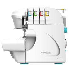 BelleCouture OverLock Remalladora de 1100 rpm de velocidad, con presión de prensatelas ajustable y kit de accesorios