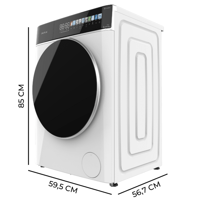 Bolero DressCode 10900 Autodose Inverter FullColor A Lavadora Autodosis de carga frontal blanca de 10 kg de capacidad y 1400 rpm, Pantalla FullColor 10,3", 11 programas, Motor Inverter Plus, SteamMax, Clase A, Spa Care, OnSmart, Fuzzy Logic, Smooth Wash, Goma Antibacteriana y Drum Clean