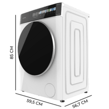 Bolero DressCode 10900 Autodose Inverter FullColor A Lavadora Autodosis de carga frontal blanca de 10 kg de capacidad y 1400 rpm, Pantalla FullColor 10,3", 11 programas, Motor Inverter Plus, SteamMax, Clase A, Sanitize, OnSmart, Fuzzy Logic, Smooth Wash y Goma Antibacteriana