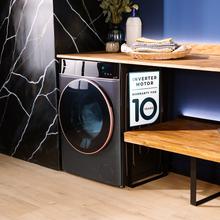 Bolero DressCode 10900 Autodose Inverter FullColor Steel A Lavadora Autodosis de carga frontal steel de 10 kg de capacidad y 1400 rpm, Pantalla FullColor 10,3", 11 programas, Motor Inverter Plus, SteamMax, Clase A, Sanitize, OnSmart, Fuzzy Logic, Smooth Wash y Goma Antibacteriana