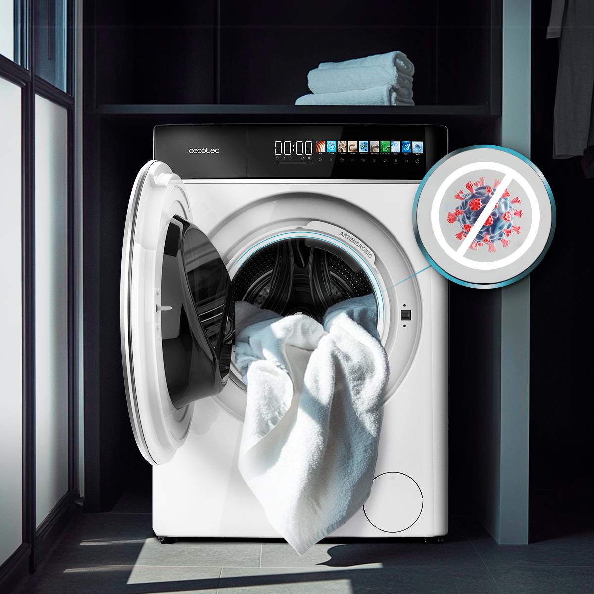 Lave-linge Frontal Cecotec Bolero DressCode 10900 - 10 Kg, 1400 Tr/min, écran FullColor 10,3", Moteur Inverter Plus, Classe A, Programme Vapeur SteamMax - 3