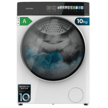 Bolero DressCode 10900 Inverter FullColor A Lavadora de carga frontal blanca de 10 kg de capacidad y 1400 rpm, Pantalla FullColor 10,3", 11 programas, Motor Inverter Plus, SteamMax, Clase A, Sanitize, OnSmart, Fuzzy Logic, Smooth Wash, Goma Antibacteriana y barra indicadora de proceso