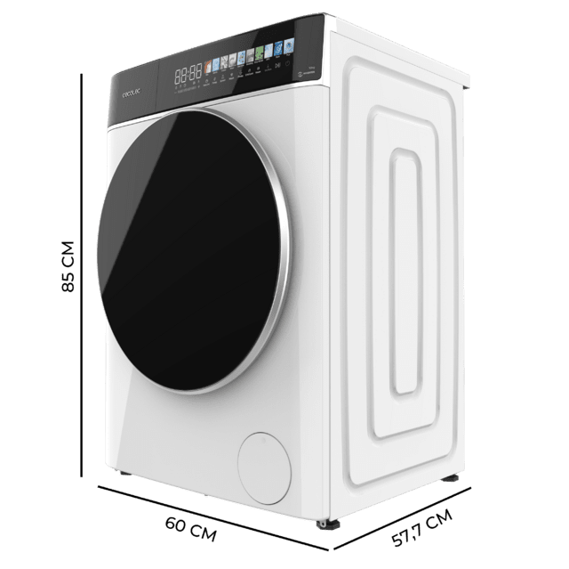 Bolero DressCode 10900 Inverter FullColor A Lavadora de carga frontal blanca de 10 kg de capacidad y 1400 rpm, Pantalla FullColor 10,3", 11 programas, Motor Inverter Plus, SteamMax, Clase A, Sanitize, OnSmart, Fuzzy Logic, Smooth Wash, Goma Antibacteriana y barra indicadora de proceso