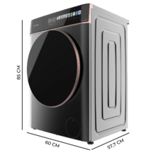 Bolero DressCode 10900 Inverter FullColor Steel Uma máquina de lavar de carregamento frontal em aço com capacidade de 10 kg e 1400 rpm, tela FullColor de 10,3", 11 programas, motor Inverter Plus, SteamMax, Classe A, Spa Care, OnSmart, Fuzzy Logic, Smooth Wash, Antibacteriano Limpeza de borracha e tambor