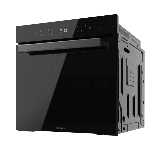 Bolero Hexa P506000 Glass Black A+ Horno integrable Pirolítico de 81L de capacidad, 11 funciones con Airfryer Master, Pizza Master, 3D Cooking, Steam Base X2, Pirólisis, Clase A+.