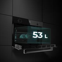 Bolero Hexa M224500 Glass Black A Horno Integrable Multifunción de 53L de capacidad, 7 funciones con Grill, Defrost, Steam Assist, 2600W.