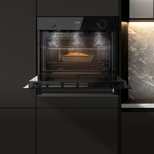 Bolero Hexa M224500 Glass Black A Horno Integrable Multifunción de 53L de capacidad, 7 funciones con Grill, Defrost, Steam Assist, 2600W.