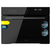 Bolero Hexa AF314500 Glass Black A Horno integrable Airfryer de 53L de capacidad, 11 funciones con Airfryer Master, Pizza Master, Steam Asisst, Steam EasyClean, 3D cooking, Clase A.