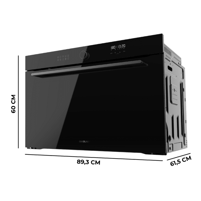 Bolero Hexa AF319000 Glass Black A Horno integrable de 133L de capacidad, 11 funciones con Airfryer Master, Pizza Master, Steam Asisst, Steam EasyClean, 3D cooking, Clase A.