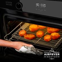 Bolero Hexa AF319000 Glass Black A Horno integrable de 133L de capacidad, 11 funciones con Airfryer Master, Pizza Master, Steam Asisst, Steam EasyClean, 3D cooking, Clase A.