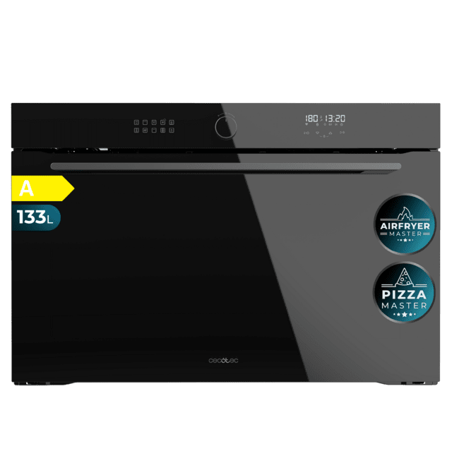 Bolero Hexa AF319000 Glass Black A Horno integrable de 133L de capacidad, 11 funciones con Airfryer Master, Pizza Master, Steam Asisst, Steam EasyClean, 3D cooking, Clase A.