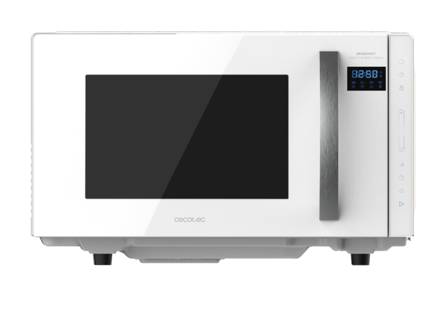 Cecotec Microonde GrandHeat 2300 Flatbed Touch White: 23L, 800W, Senza Piatto Girevole, Pannello Touch, 8 Funzioni E Rivestimento Ceramico