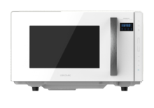 GrandHeat 2300 Flatbed Touch White. Microondas sin plato con Capacidad 23 litros, Potencia 800 W, 8 Funciones preconfiguradas, Temporizador hasta 95 min