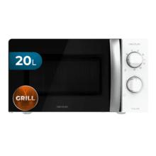 ProClean 2110. Microondas con Grill de 700W con 6 Niveles de Potencia, Capacidad 20 L, Función Grill, Tecnología 3DWave, Modo Descongelación, Temporizador hasta 30mins