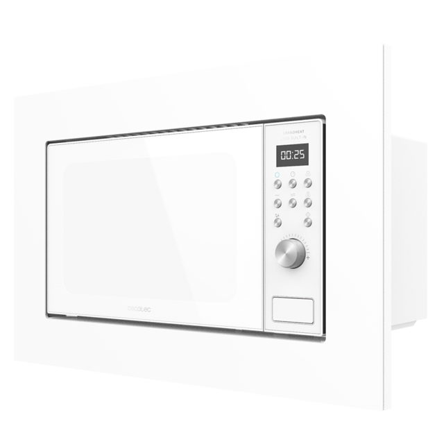 Micro-ondes numérique encastrable GrandHeat 2000 Built-In White. 700 W, encastrable, 20 litres, gril, 9 fonctions préconfigurées, QuickStar, design élégant