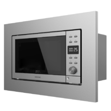 Micro-ondes encastrable numérique GrandHeat 2000 Built-In Steel. 700 W, encastrable, 20 litres, gril, 9 fonctions préconfigurées, QuickStar, design élégant