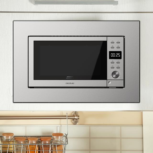 Digital GrandHeat 2000 Built-In Steel Einbaubare Mikrowelle 700W, Integriert, 20l, Grill, 9 voreingestellte Funktionen, Quick Start, Elegantes Design