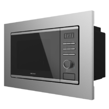 Micro-ondes encastrable numérique GrandHeat 2050 Built-In Steel Black. 800 W, encastrable, 20 litres, gril, 7 fonctions, revêtement intérieur en céramique