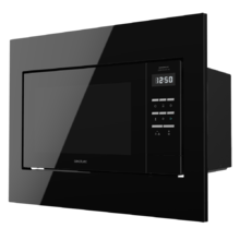 Grandheat 2300 Built-In Black. Microondas encastrable Digital con 800 W de potencia, Capacidad 23 Litros, Grill, 5 Niveles, 8 Funciones preconfiguradas, Temporizador
