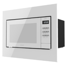 Grandheat 2300 Built-In White. Microondas encastrable digital de 23 Litros, 800 W, Integrable, Grill, 5 Niveles, 8 Funciones preconfiguradas, Temporizador, Diseño en Blanco