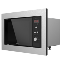 GrandHeat 2350 Built-In SteelBlack. Microondas encastrable Digital de 900W, Integrable, 23 Litros, Grill, 9 funciones preconfiguradas, Quick Start, Temporizador