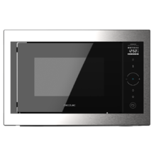 Micro-ondes numérique encastrable GrandHeat 2500 Built-in Touch SteelBlack. 900 W, encastré, 25 L, gril de 1000 W, 8 fonctions préconfigurées, minuterie et panneau de contrôle tactile.