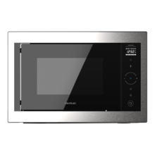 Micro-ondes numérique encastrable GrandHeat 2500 Built-in Touch SteelBlack. 900 W, encastré, 25 L, gril de 1000 W, 8 fonctions préconfigurées, minuterie et panneau de contrôle tactile.