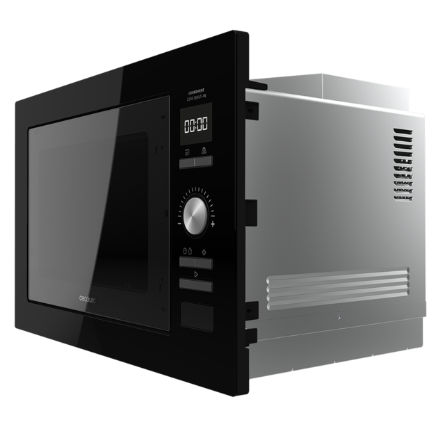 Micro-ondes encastrable numérique GrandHeat 2590 Built-In Black. 900 W de puissance, encastrable, 25 litres, gril de 1000 W, 8 fonctions préconfigurées, minuterie