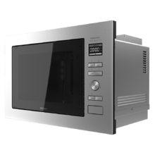 Micro-ondas de encastre Digital GrandHeat 2590 Built-In Steel Black. Potência 900 W, Incorporado, 25 litros, Grill 1000 W, 8 funções predefinidas, Temporizador