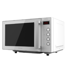 Micro-ondes sans plateau GrandHeat 2000 Flatbed White. 20 litres de capacité, 700 W de puissance, minuterie jusqu'à 60 min, revêtement intérieur en céramique