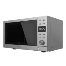 Micro-ondes numérique sans plateau GrandHeat 2000 Flatbed Steel. 700 W, 20 litres de capacité, 8 fonctions préconfigurées, QuickStart