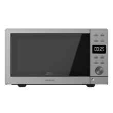 Micro-ondes numérique sans plateau GrandHeat 2000 Flatbed Steel. 700 W, 20 litres de capacité, 8 fonctions préconfigurées, QuickStart