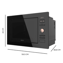 GrandHeat 2590 Built-in BlackRose. Microondas Encastrable Digital de 900 W, Integrable, 25 Litros, 8 Funciones Preconfiguradas, Quick Start, Temporizador