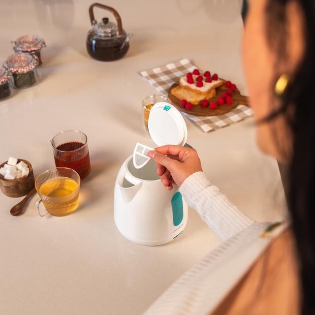 Thermosense 140 White Hervidor de agua de 1 litro de capacidad, libre de BPA y con 2200 W.