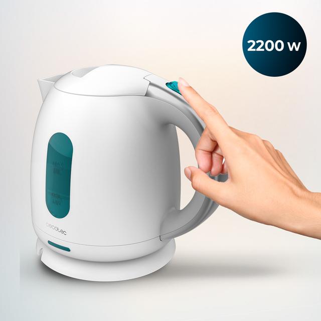 Thermosense 140 White Bollitore da 1 litro di capacità, BPA free e 2200 W di potenza.