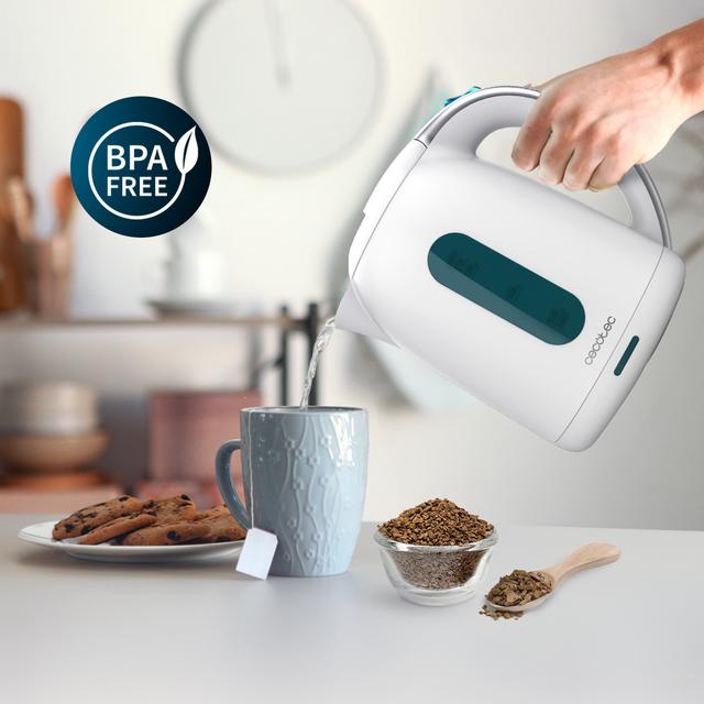 Thermosense 180 White Bollitore da 1,7 litri di capacità, BPA free e con 2200 W di potenza.