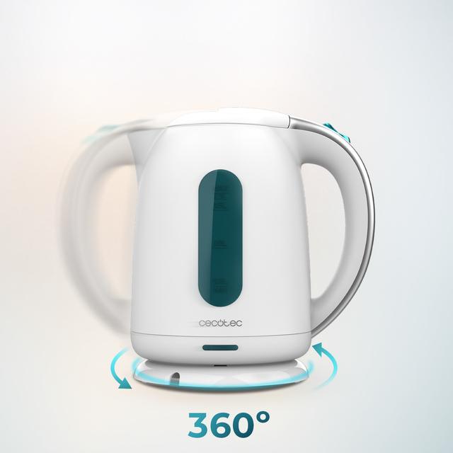 Thermosense 180 White Wasserkocher mit 1,7 Liter Fassungsvermögen, BPA-frei und 2200 Watt.