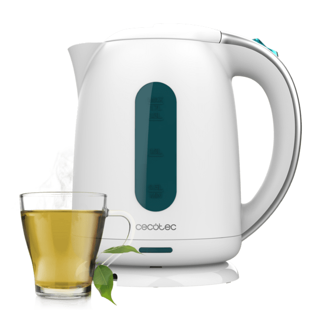 Thermosense 180 White Wasserkocher mit 1,7 Liter Fassungsvermögen, BPA-frei und 2200 Watt.