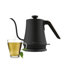 Thermosense 500 Cisne Hervidor de agua con cuello de cisne de 1 litro, cuerpo de acero inoxidable y con 1200 W.