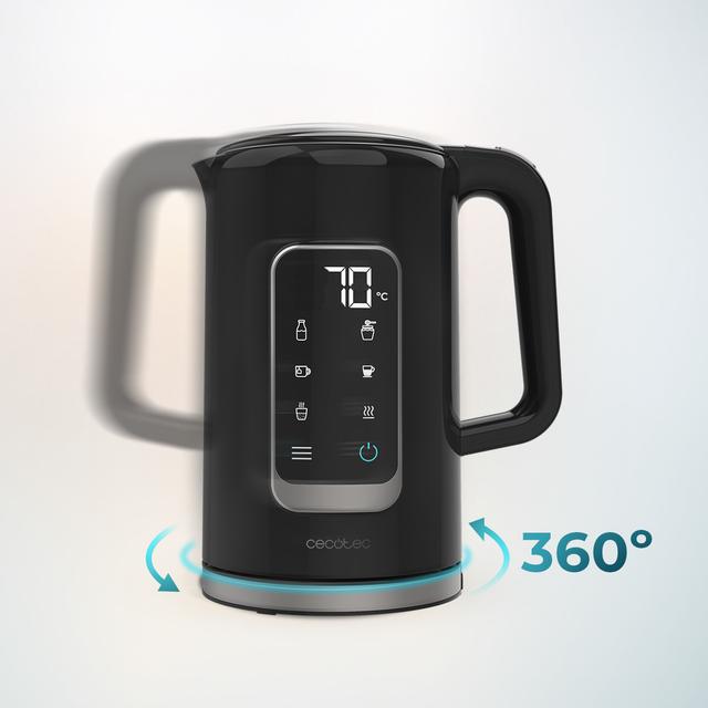 Thermosense 500 Touch Wasserkocher mit einem Fassungsvermögen von 1,7 Litern, Digital Display und 2200 Watt.