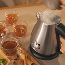 Thermosense 620 Retro Steel Hervidor de agua de 1,7 litros, cuerpo de acero inoxidable y con 2200 W.