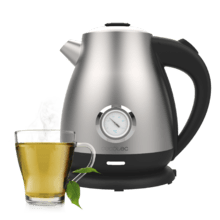 Thermosense 620 Retro Steel Hervidor de agua de 1,7 litros, cuerpo de acero inoxidable y con 2200 W.