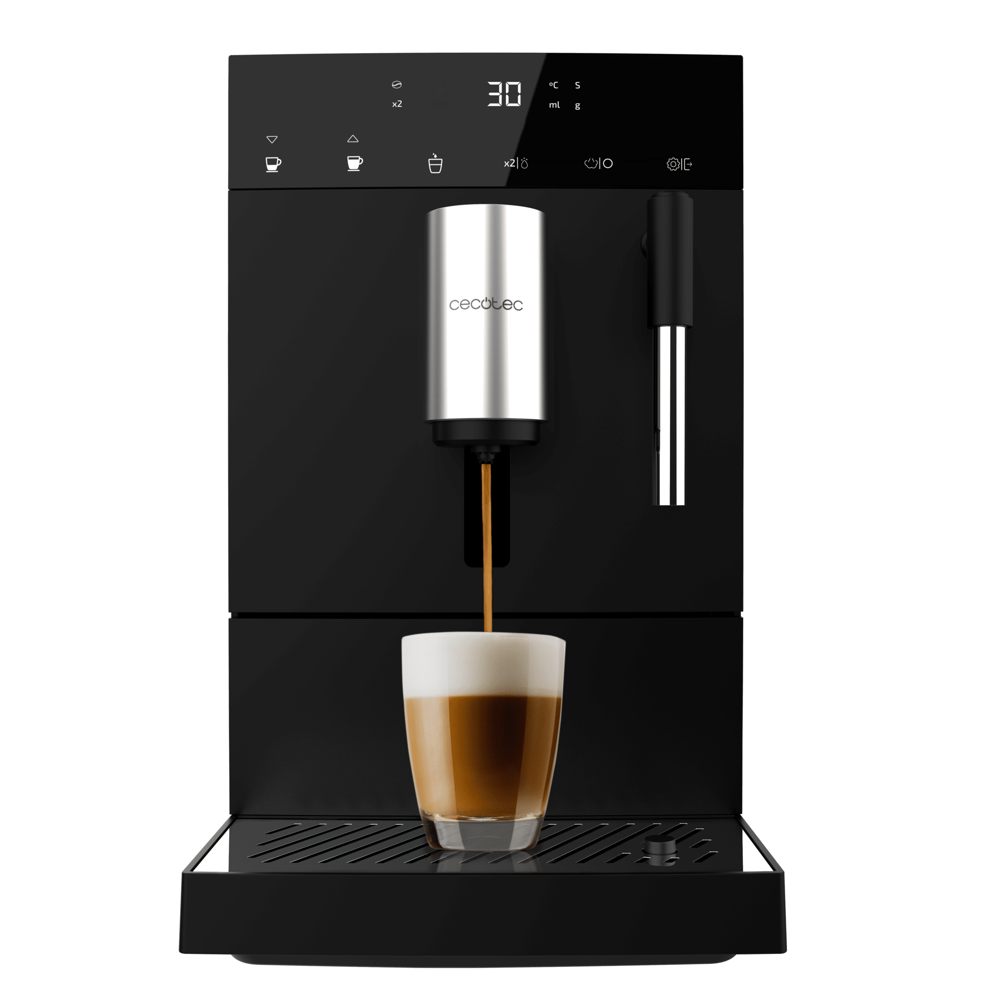 Cremmaet Commpact Steam Cafetera superautomática compacta con 19 bares, vaporizador y sistema Thermoblock.