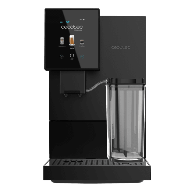 Cremmaet Compactccino Connected Machine à café super-automatique compacte avec 19 bars, écran TFT et Wi-Fi, réservoir de lait et système Thermoblock.