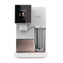 Cremma Compactccino Connected White Rose Máquina de café superautomática compacta com 19 bares, ecrã TFT e Wi-Fi, depósito de leite e Thermoblock.