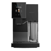 Cremmaet Compactccino Connected Black Silver Macchina da caffè superautomatica compatta da 19 bar, display TFT, serbatoio del latte e sistema Thermoblock.